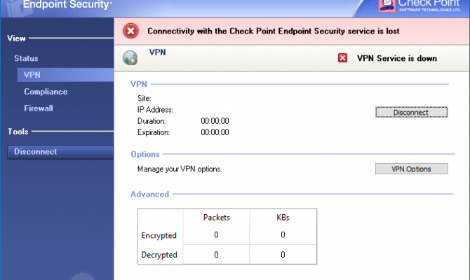 Использование VPN подключения в Checkpoint Advanced Endpoint Security (Checkpoint AES) 