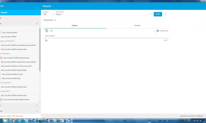 Интерфейс Advanced REST-client
