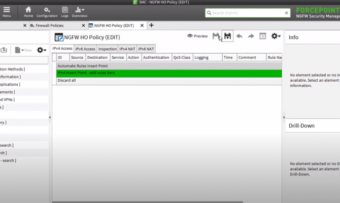 Forcepoint NGFW. Настройка политик