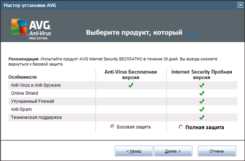 Сравнительный обзор AVG Anti-Virus и AVG Anti-Virus Free Edition