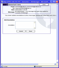 Symantec IM Manager 8.0 Reviewer Console – Add Annotations
