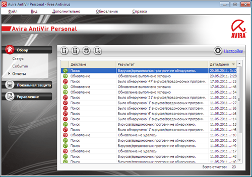 Обзор Avira AntiVir Personal Edition