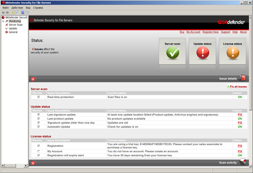 Обзор BitDefender Security for File Servers 3.5