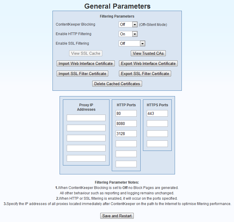 Parameter collection