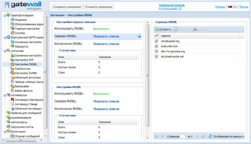 Обзор GateWall Antispam