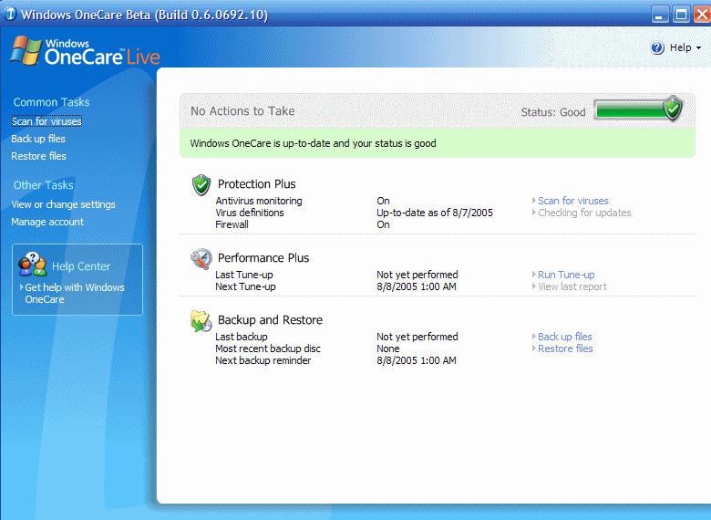 Антивирус Microsoft Windows OneCare