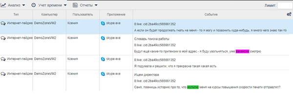 Пример выделения цветом найденных по словарям слов Пример выделения цветом найденных по словарям слов