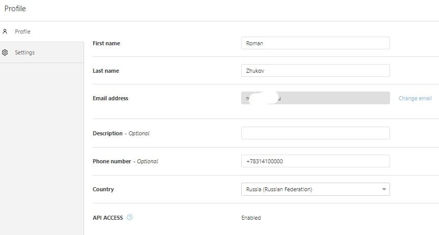 Параметры профиля пользователя в ESET MSP Параметры профиля пользователя в ESET MSP