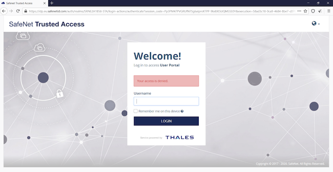 Доступ пользователя Ivanov_am к User Portal с использованием браузера Tor запрещён Доступ пользователя Ivanov_am к User Portal с использованием браузера Tor запрещён