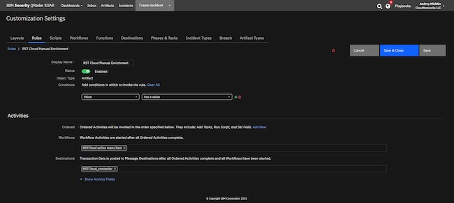Окно «Create incident» Окно «Create incident»