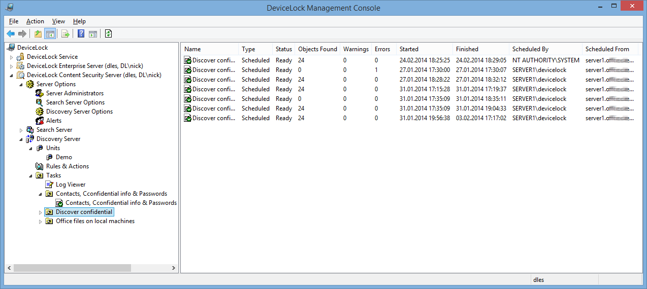 Компонент DeviceLock Discovery можно настроить в удобной mmc-консоли Компонент DeviceLock Discovery можно настроить в удобной mmc-консоли