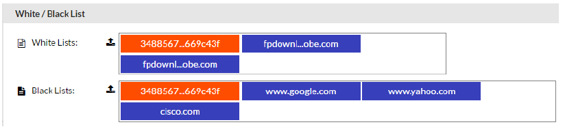 Белые и черные списки файлов в FortiSandbox Белые и черные списки файлов в FortiSandbox